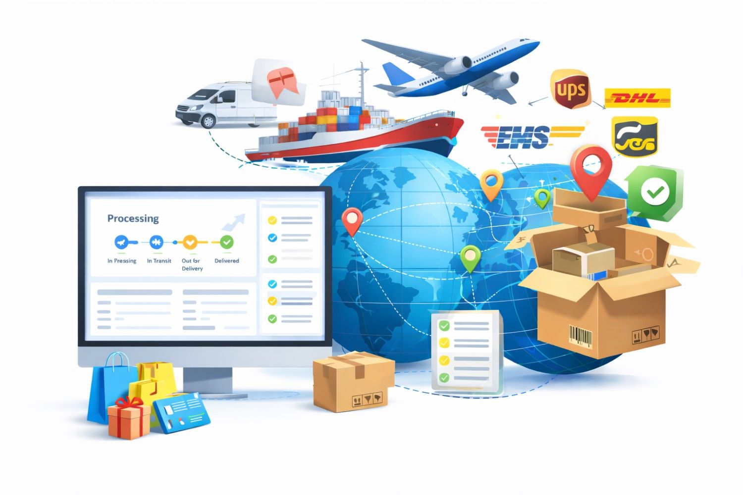 International shipping carrier options